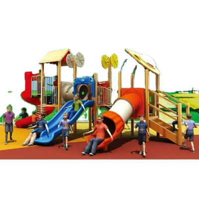 China Stock Play Ground Equipment Pavilion Design Outdoor Wooden Slide School/Kindergarten/Garden/Market for sale