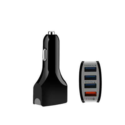 China Phone Factory Price 18W QC3.0 4 USB USB Car Charger Fast Charging Mobile Phone for sale