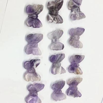 China China Wholesale Hot Selling Natural Crystal Hand Carved Healing Stone 1 Inch Butterfly Crystal Pendant for sale