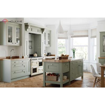 China Durable French Country Style Mint Green Color Solid Wood Sideboards for sale