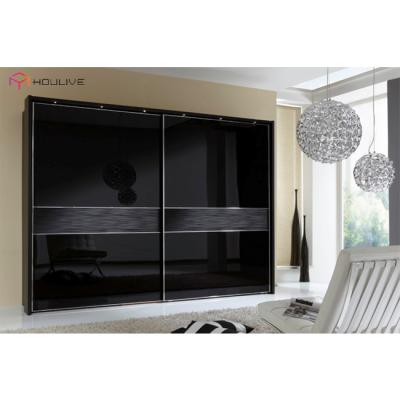 China PANEL Bedroom Wardrobe Closet Mirror Sliding Glass Door Design for sale