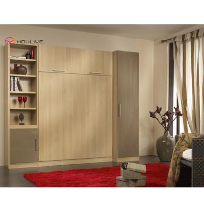 China Space Saving Murphy Bed Folded Wall Bed With Side Cabinets For Space Saving Furniture for sale