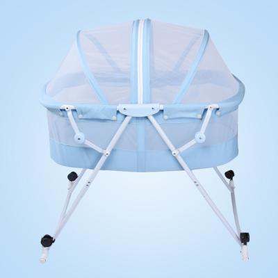 China Modern good quality promotional custom foldable bedside baby crib for sale