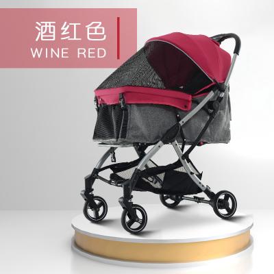 China Wholesale Automatic Folding Pet Stroller Automatic Folding Lightweight And Compact Pet Stroller for sale