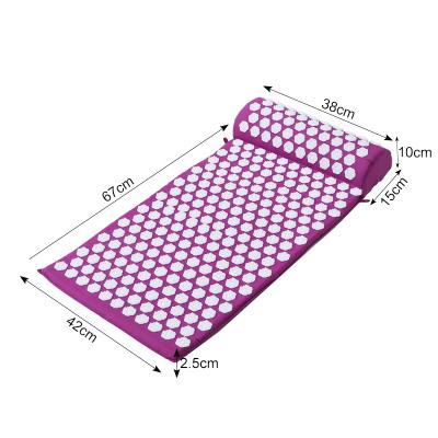 China Wholesale Fitness Accessories Massage Mat Manufacturer Body Health Care Acupuncture Mat with Needles and Picosecond Pillow for sale