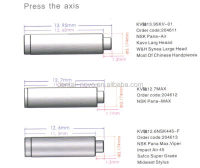 China Dental Clinic High Speed ​​Dental Handpiece Push Button Axis For Dental Cartridge /Axis HP-31SP for sale