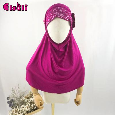 China New Women Girls Hijab Fashion Rhinestone Cotton Breathable Muslim Hijab Elsali Style Comfortable Islamic Turban for sale