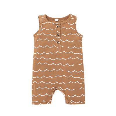 China 2022 Sleeveless Baby Boy Romper Summer Cotton Baby Boy Organic Cotton Breathable Casual Comfortable Toddler Clothes for sale