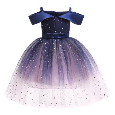 China European and American Anti-wrinkle girls dress 2021 star profile babies princess sequined dress for sale