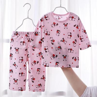 China 2022 Cheap Summer Kids Clothing Breathable Home Cartoon Printing Air Conditioning Clothes Boys Girls Cotton Comfort Pajamas for sale