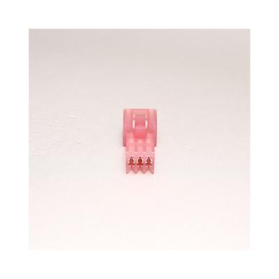 China UL94V-2 2.54mm IDC Nylon Pink Male Connectors 2.54mm Pitch Male Connector 3P White Connector for sale