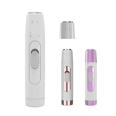 China USB Rechargeable Durable Mini Painless Eyebrow Trimmer Portable Electric Hair Epilator for Face Upper Lips Legs and Armpit Round Heads for sale