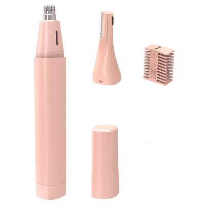 China Rechargeable Battery Car 2 in 1 Electric Eyebrow Trimmer Nose Hair Shaver Remover for Lady for sale