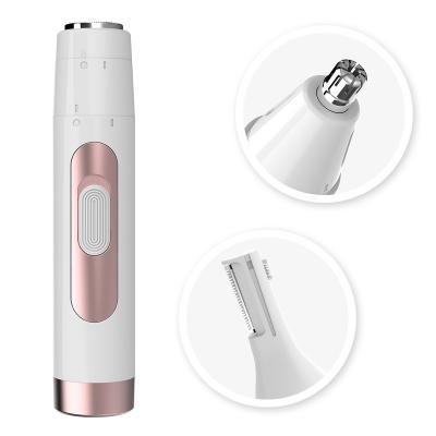 China Car 3 in 1 Rose Gold Cordless Eyebrow Ear and Nose Pubic Hair Trimmer Trimmer for Women for sale