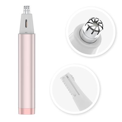 China Car 3 in 1 Best Mini USB Rechargeable Electric Eyebrow Nose Hair Trimmer for Women for sale