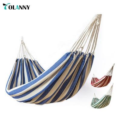 China Outdoor Furniture OEM Canvas Fabric Factory Price Two Person Hammock for sale