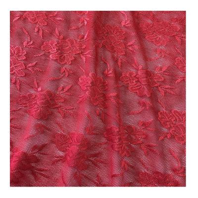 China 2019 New Viable Designed Swiss Stretch Lace Fabric Red Bridal African Lace Fabrics For Wedding for sale