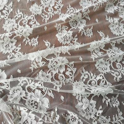 China 2018 viable wholesale French eyelash lace fabric for wedding for sale