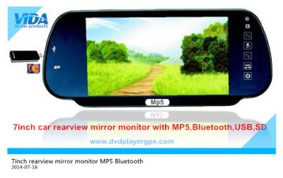 Chine moniteur de miroir de voiture de rearview du bluetooth 7inch avec USB&SD et voiture de système de caméra de sécurité de voiture à vendre