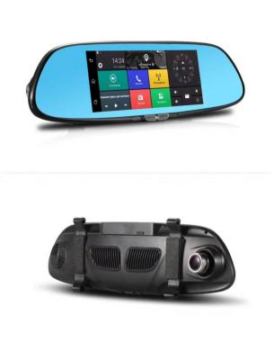 China 7inch  Car GPS DVR GPS Navigation Rearview Mirror Camera 1080P Dash Cameras for sale