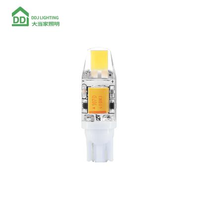 China Car Light T10 COB LED 1.2W 110 Lumens AC/DC 12V Warning T10 Dimmable White/Cool White Led Car Light Bulb for sale