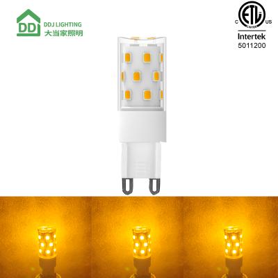 China ETL Indoor G9 LED 4W 400 Lumens Dimmable AC 120V AC230V LED G9 Light Bulb for sale