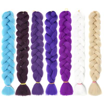 China Wholesale High Temperature Fiber Ombre Braids Hair Extension Jumbo Braiding Hair Synthetic Hair Wigs Braided Wig for sale