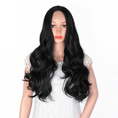 China 100% High Temperature Fiber Wave Deep Curly Full Lace Frontal Wigs Synthetic Hair Wigs For Black Women for sale