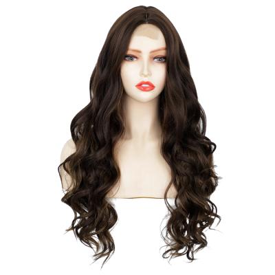 China Water Wave 26 Inch Free Wigs Cover Long Wavy Curly Lace Front Wigs Natural Synthetic Hair Cheap Wigs for sale