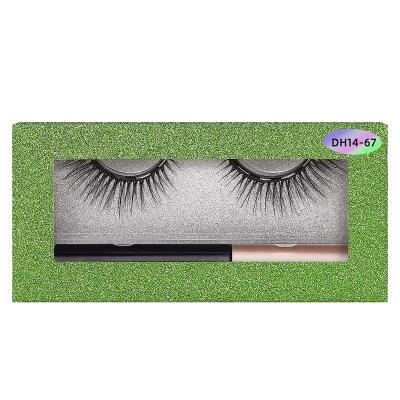 China 1 Pair 3D Waterproof Artificial Eyelashes Other Mink Magnetic Eyelashes 5 Magnetic False Eyelashes Set With Lashes Faux Eyeliner for sale