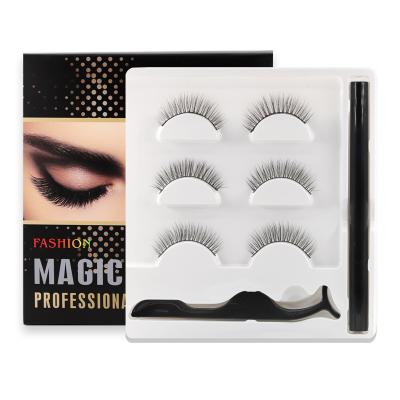 China Long Newest Natural Cruelty Free Magnetic 3d Eye Lashes magnatic Eyelashes Makeup Make Up Cosmetics for sale