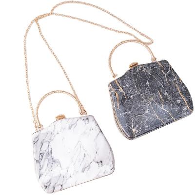 China Fashionable Women Ladies PU Printing Wedding Leather Marble Clutch Purse for sale