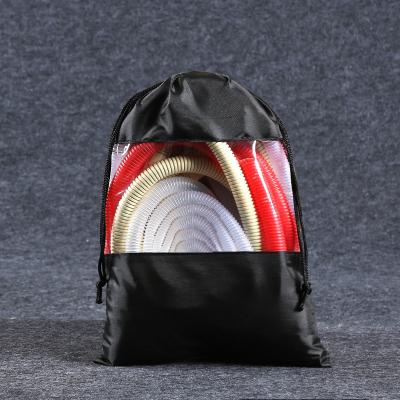 China Rope Handle BSCI Certificate Custom Logo 210D Polyester Outdoor Sports Increasing Drawstring Backpack Bag for sale