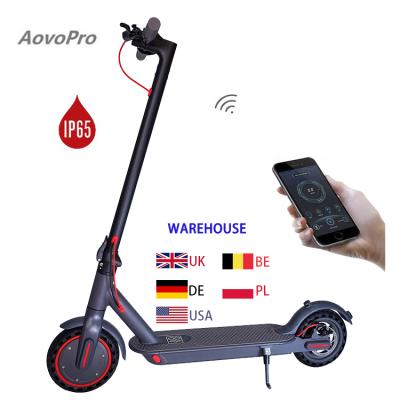 China AOVO PRO US EU UK PL Warehouse Fashionable 8.5 Inch Adult 2 Wheel E Scooter Non-Slip Solid Tire Electric Scooter for sale