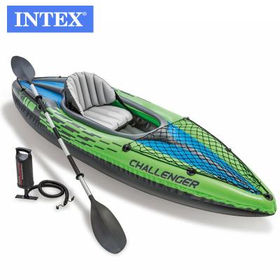 China PVC Intex 68305 Challenger K1 Inflatable Kayak Kit With Oar And Pump One Person for sale