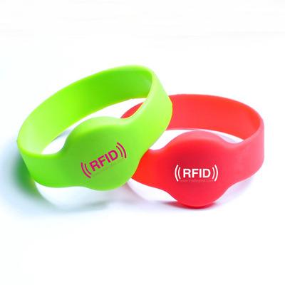 China Custom Made Silicone RFID /NFC Silicone RFID /NFC Premium Adjustable Wristband Wristbands Button Button Wristband for sale