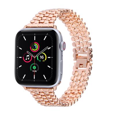 China 2021 Newest Replacement Luxury Stainless Steel Metal Watch Band For Apple Watch Series 6 Strap For Apple Watch for sale