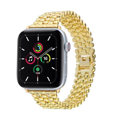 China Replacement 44mm 40mm Compatible With Apple Watch 38mm Silver Gold Stainless Steel Metal Band 42mm For Apple Watch for sale