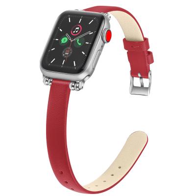 China Newest Fashionable Styles Replacement Women Band Replacement Slim Genuine Leather Watchband For iWatch Series 5/4/3 Watch Band for sale