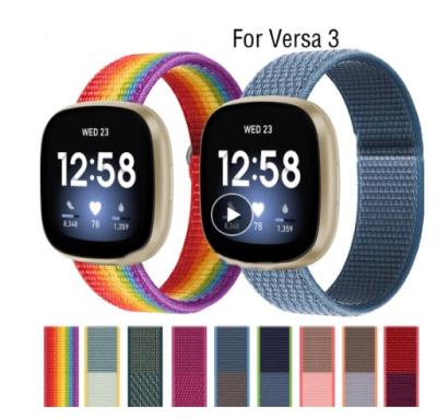 China Fashion For Fitbit Newest Nylon Buckle Fabric Watch Strap Replacement Strap Strap For Fitbit Charge 3 Smart Watch Band for sale