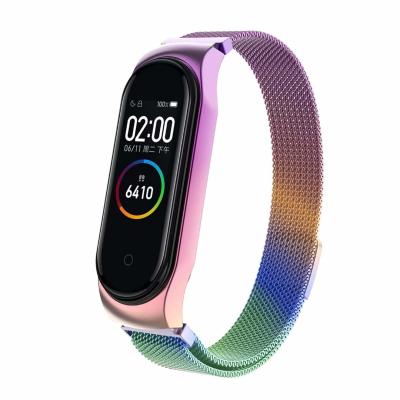 China Hot Selling Chengdaxin Replacement For Xiaomi MI Band 3 Metal Strap, Milanese Loop Replacement Band Stainless Steel Sports Strap With Magnet for sale