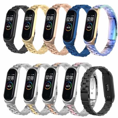 China Chengdaxin Spare Metal Replace Accessories Wristband Stainless Steel Watchbands Strap For Xiaomi MI Band 3 Watch Band 4 for sale