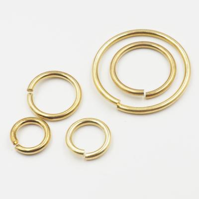 China For Leather Belt Handbag Hardware Solid Brass Machine Cut Split Round Ring O Ring for sale