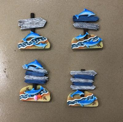 China BEACH polyresin dolphin magnet for sale