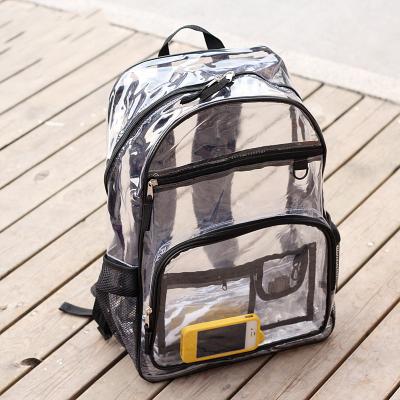 China With Wholesale Custom Clear PVC Clear Plastic Bag Backpack Transparent PVC Backpack Bags for sale