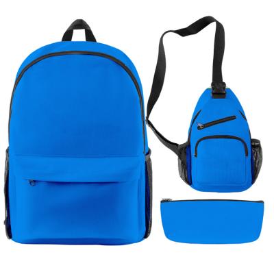 China New Tender Waterproof Arrive Casual Student Set 3pcs School Backpack Bag Schoolbags Travel Rucksacks for sale