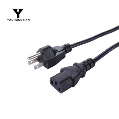 China Home Appliance Yaorongtian Singapore AC Cord For TV IEC 14 To USA Power for sale