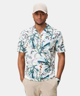 China Anti-wrinkle badlands floral camp shirt for men for sale