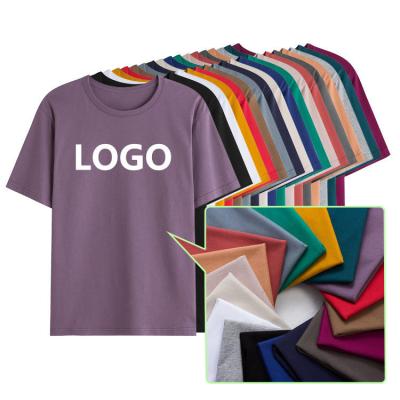 China 100 Percent Custom High Quality Cotton Unisex T-shirt Simple Logo Anti-wrinkle Embroidery Transfer Printing T-shirts for sale