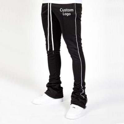 China Anti-Wrinkle Logo Streetwear Oversized Cheap Mens Custom Stacked Sweatpants Sweats Track Pants Trousers Stacked Joggers Pants With Pockets for sale